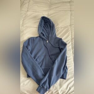 Classic Zip-Up Hooded Sweatshirt - Slate Blue